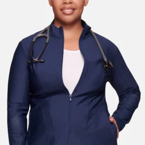 Women's Zip Front Scrub Jacket