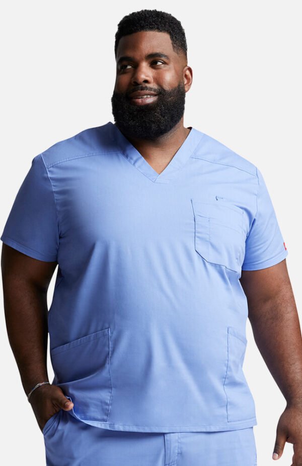 Men's V-Neck Solid Scrub Top