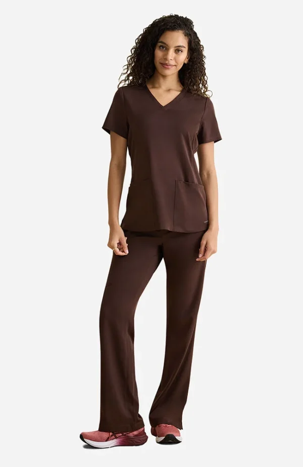Women's Monica V-Neck Solid Scrub Top - Image 2