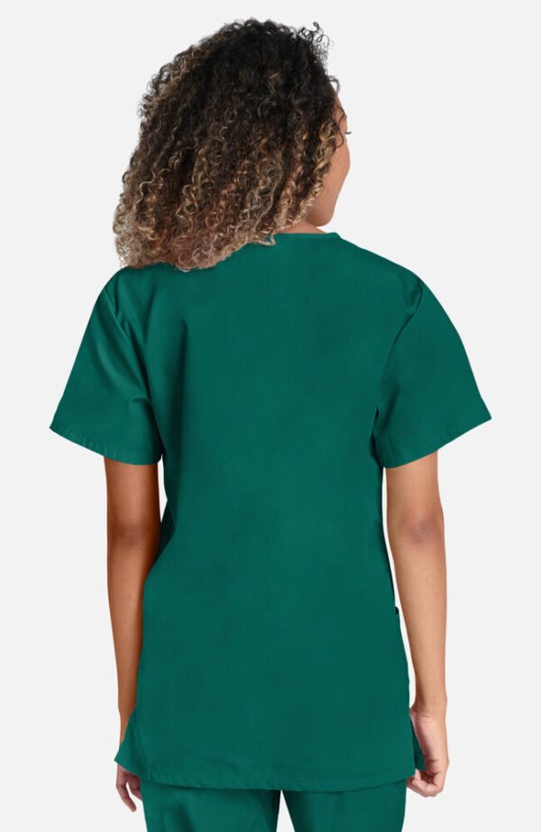 Unisex Scrub Set: V-Neck Solid Top & Drawstring Pant - Image 2