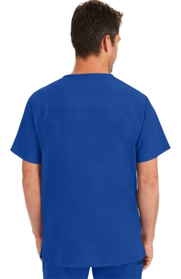 Men's Scrub Set: Matthew V-Neck Solid Top & Ryan Slim Pant - Image 2