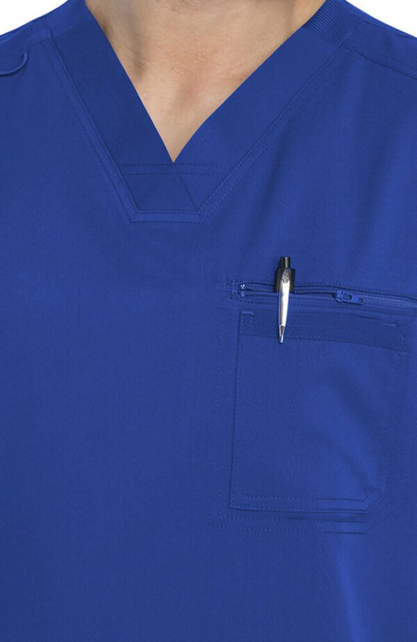 Men's V-Neck Solid Scrub Top - Image 3