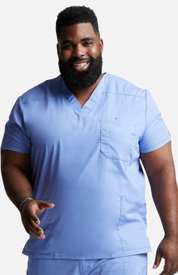 Men's V-Neck Solid Scrub Top - Image 3
