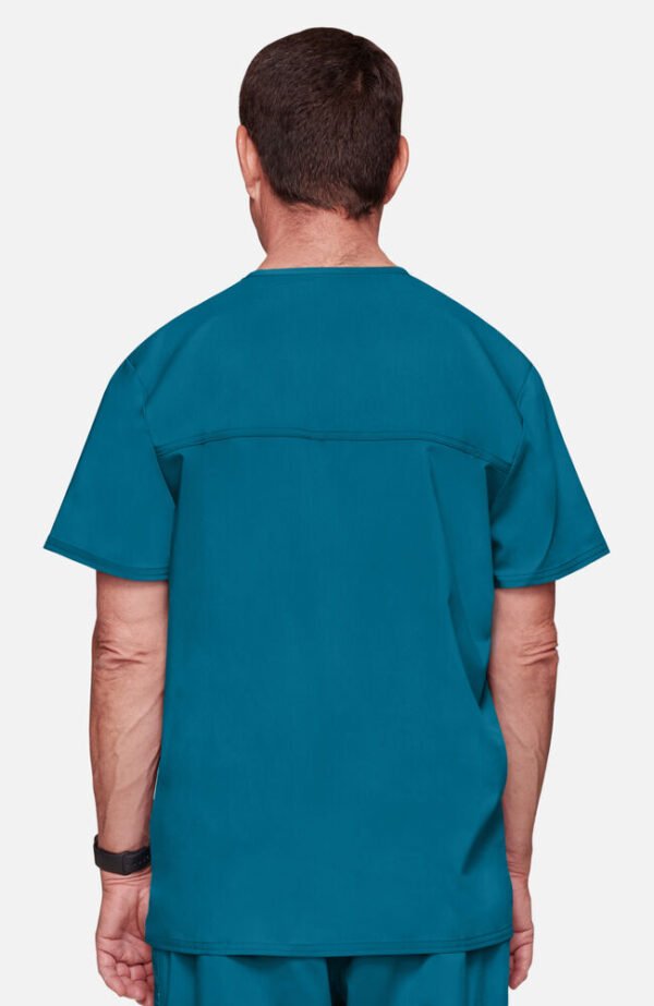 Men's V-Neck Utility Solid Scrub Top - Image 4