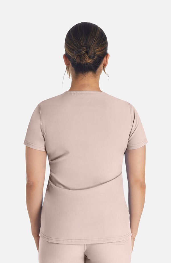 Women's Round Neck Henley Scrub Top - Image 5